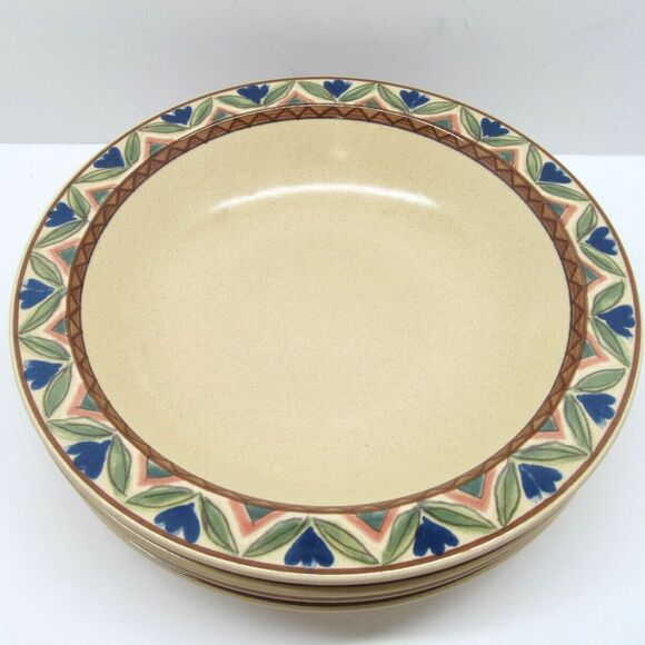 Mikasa Potter's Touch Sausalito Soup Bowls 8.25" Discontinued Pattern set of 4 - Picture 7 of 12